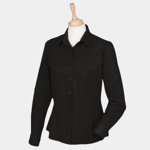 Henbury Ladies Long Sleeve Wicking Shirt Thumbnail