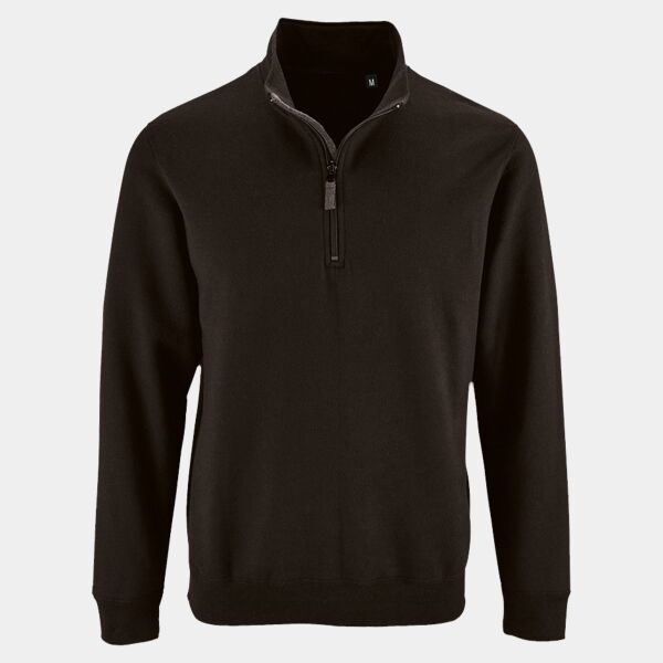 SOL'S Stan Contrast Zip Neck Sweatshirt Thumbnail